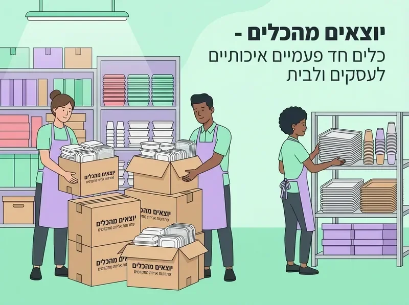 עסק קייטרינג אורז כלים חד פעמיים בכמויות
